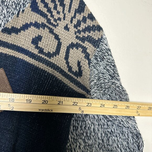 VTG Playboy Knit Abstract Grey 90s Sweater Men L Classic Prep Comfy Coral - Picture 8 of 14